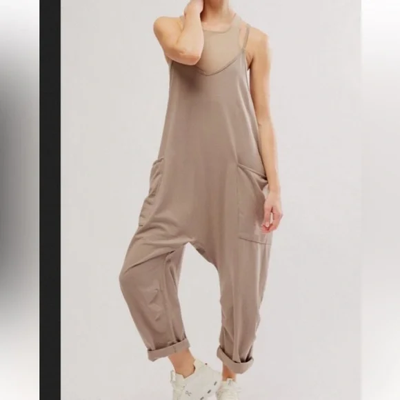 FREE PEOPLE ONESIE HOT SHOT in Mocha Latte NWOT sz XS, S, M - Picture 3 of 7